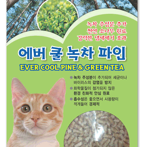 [고양이모래] 에버쿨 녹차 파인 10LB(4.35kg)