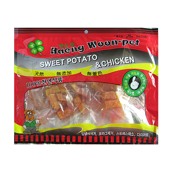 [강아지간식] 행운펫 고구마 치킨 450G 1+1