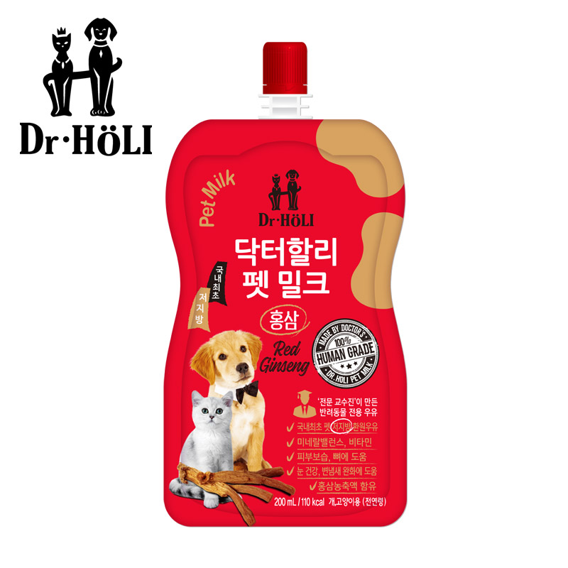 [강아지간식] 닥터할리 펫밀크 홍삼*10